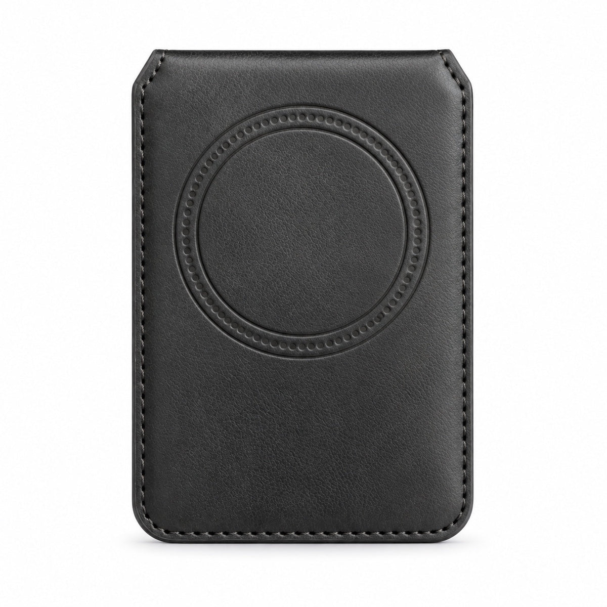 MagSafe Magnetic Zipper Wallet Schwarz – Rückseite mit Magnetring