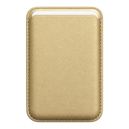 MagSafe Kartenetui aus Kunstleder in Gold – Vorderseite