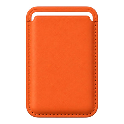 MagSafe Kartenetui aus Kunstleder in Orange – Vorderseite