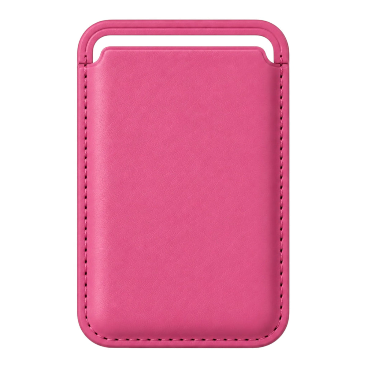 MagSafe Kartenetui aus Kunstleder in Pink – Vorderseite