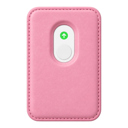 MagSafe Kartenetui aus Kunstleder in Rosa – Rückseite