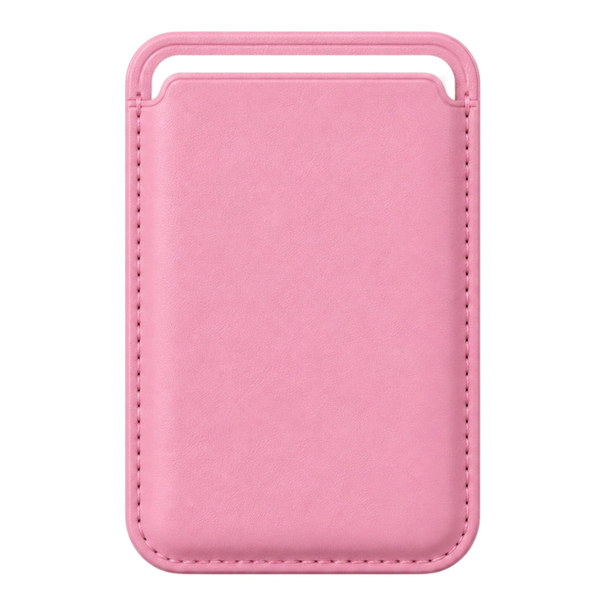MagSafe Kartenetui aus Kunstleder in Rosa – Vorderseite
