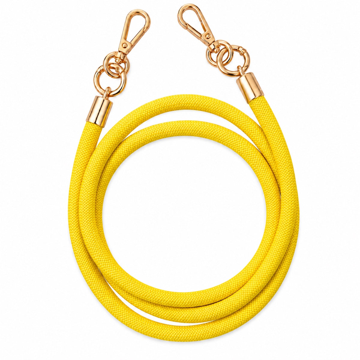 Handykette Gelb – 8 mm, 2 goldene Haken, ohne Adapter