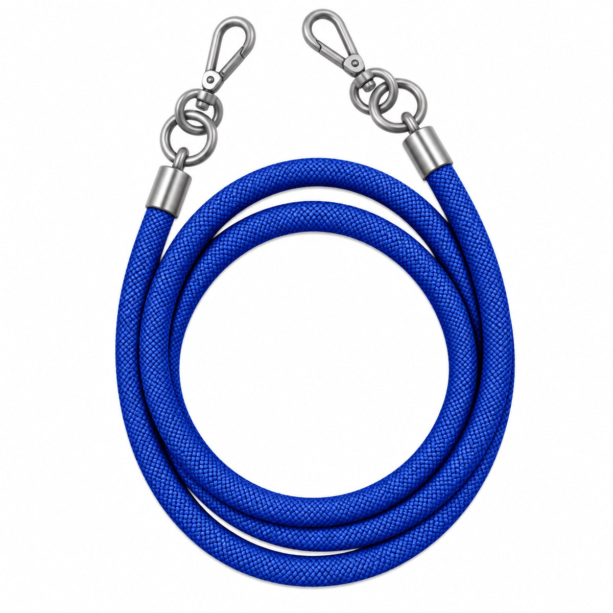 Handykette Königsblau – 8 mm, 2 silberne Haken, ohne Adapter