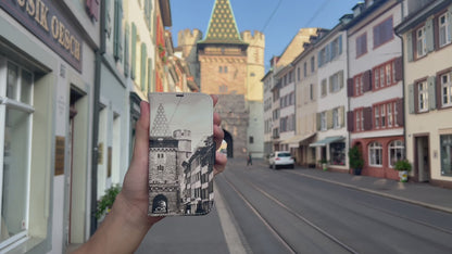 Basel City Spalentor Panorama Case für das Samsung Galaxy S9 Plus