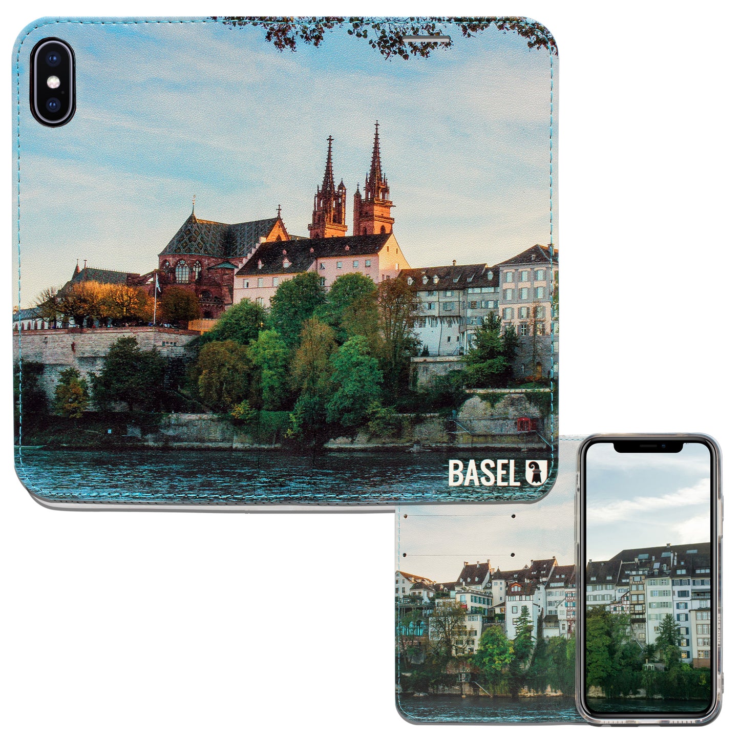Basel City Münster Panorama Case für das iPhone XS Max