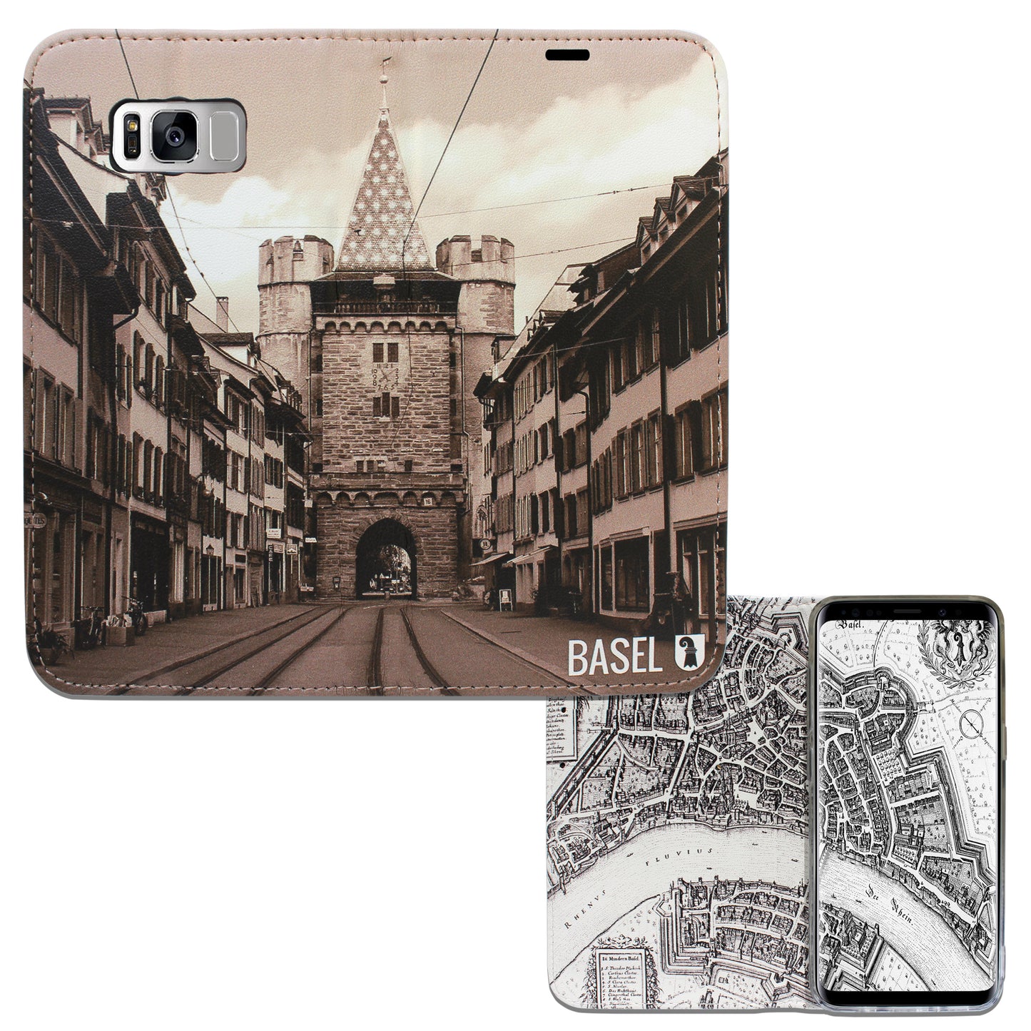 Basel City Spalentor Panorama Case für das Samsung Galaxy S8