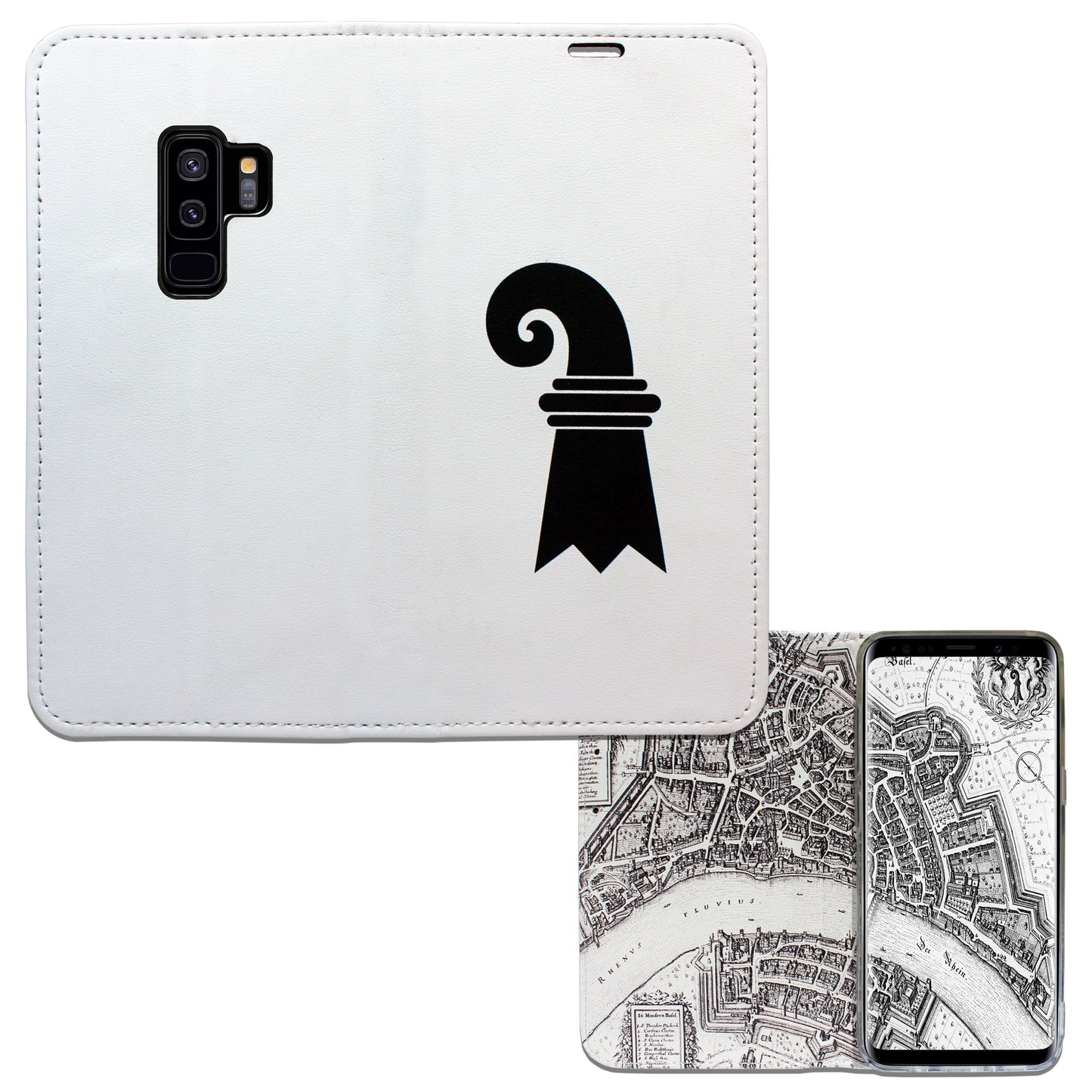 Baslerstab Weiss Panorama Case für das Samsung Galaxy S9 Plus