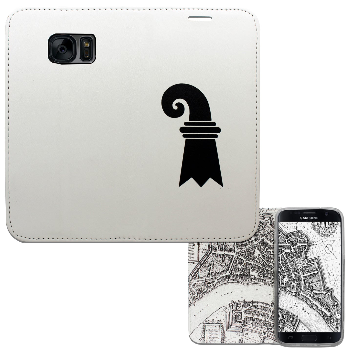Baslerstab Weiss Panorama Case für das Samsung Galaxy S7 Edge