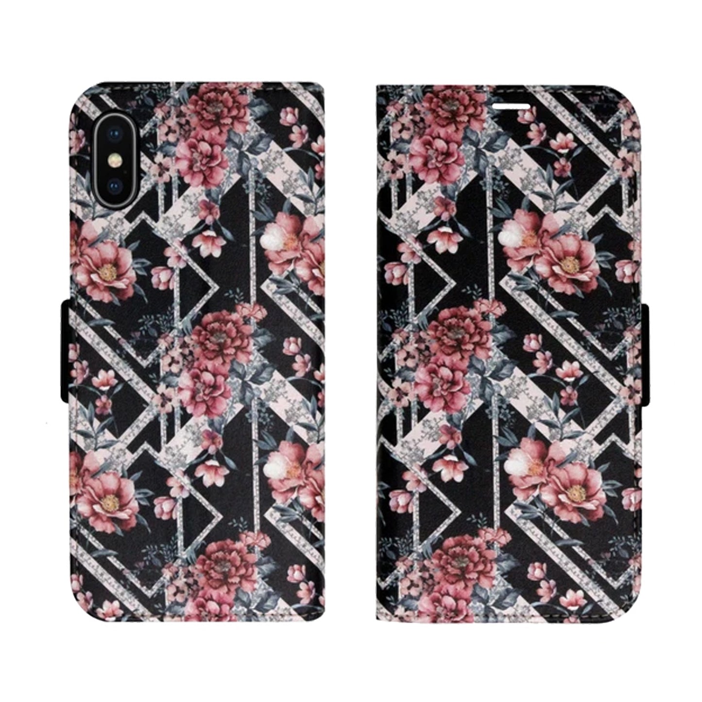 Black Flower Victor Case für das iPhone X / XS