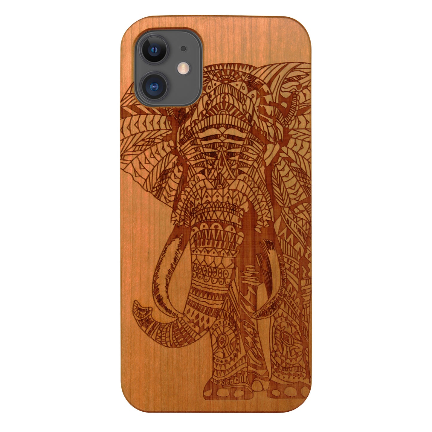 Elefanten Eden Case aus Kirschholz für das iPhone 11