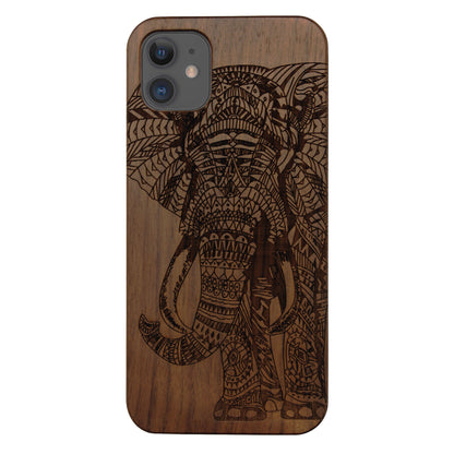 Elefanten Eden Case aus Nussbaumholz für das iPhone 11