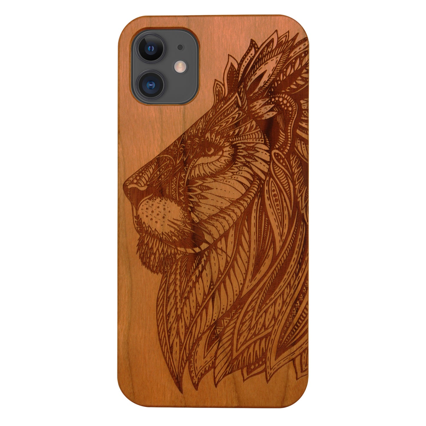 Löwen Eden Case aus Kirschholz für das iPhone 11