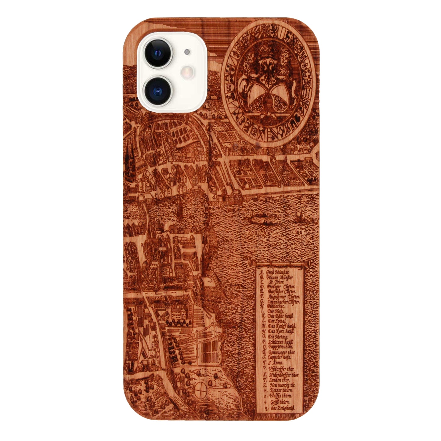 Zurich Merian Eden Case made with Cherry Wood for the iPhone 11