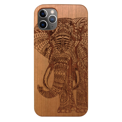 Elefanten Eden Case aus Kirschholz für das iPhone 11 Pro