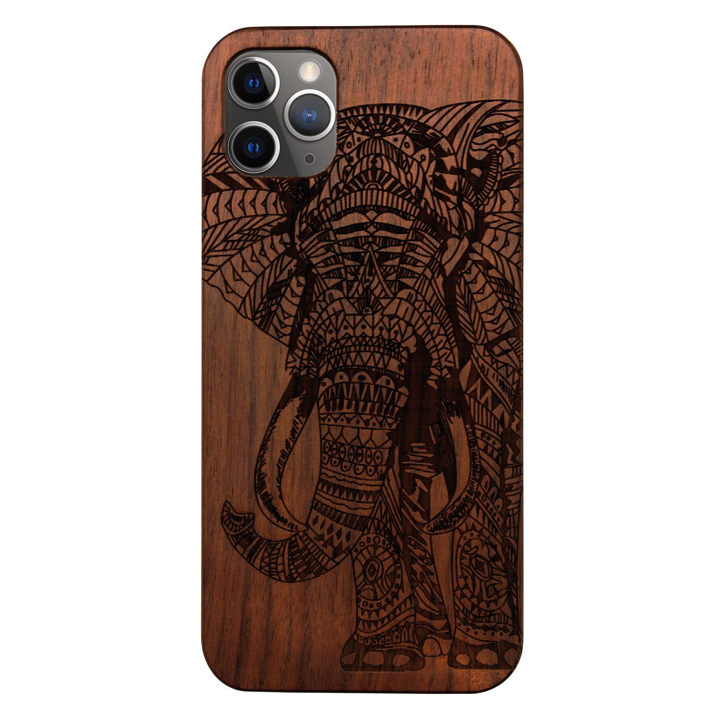 Elefanten Eden Case aus Nussbaumholz für das iPhone 11 Pro