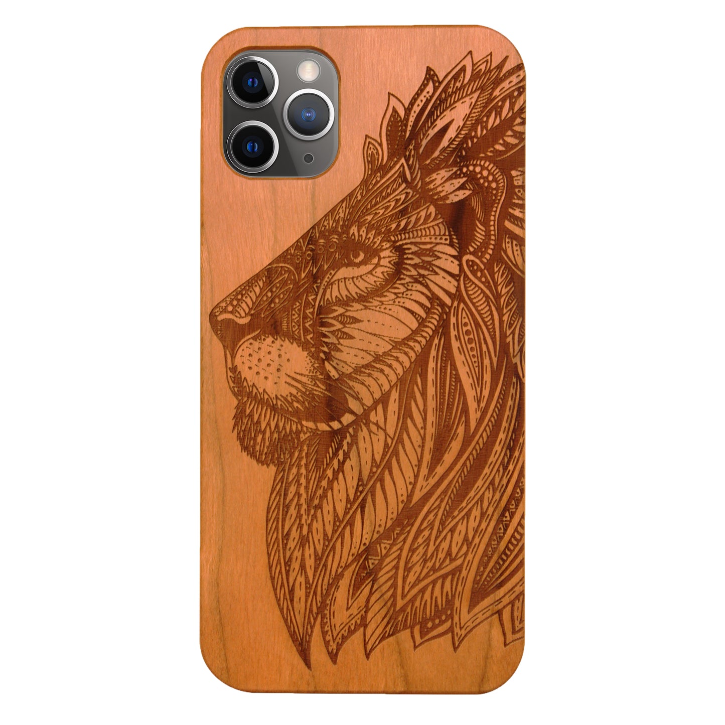 Löwen Eden Case aus Kirschholz für das iPhone 11 Pro