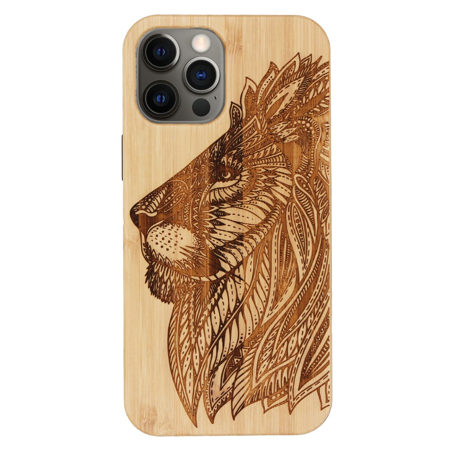 Löwen Eden Case aus Bambus für das iPhone 12 / 12 Pro