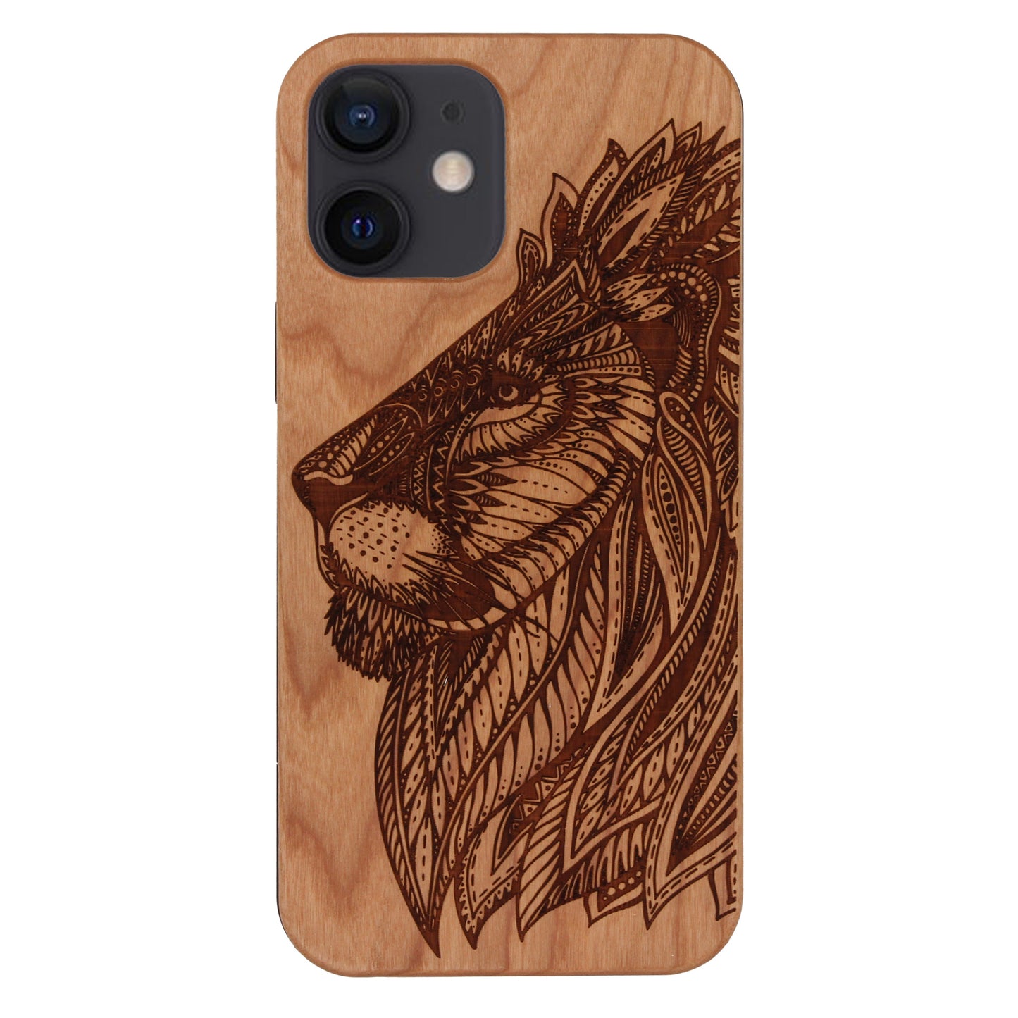 Lion Eden Case made with Cherry Wood for the iPhone 12 Mini