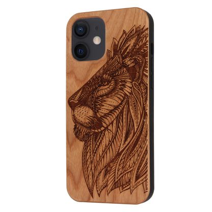 Lion Eden Case made with Cherry Wood for the iPhone 12 Mini