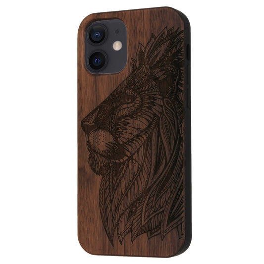 Lion Eden Case made with Walnut Wood for the iPhone 12 Mini