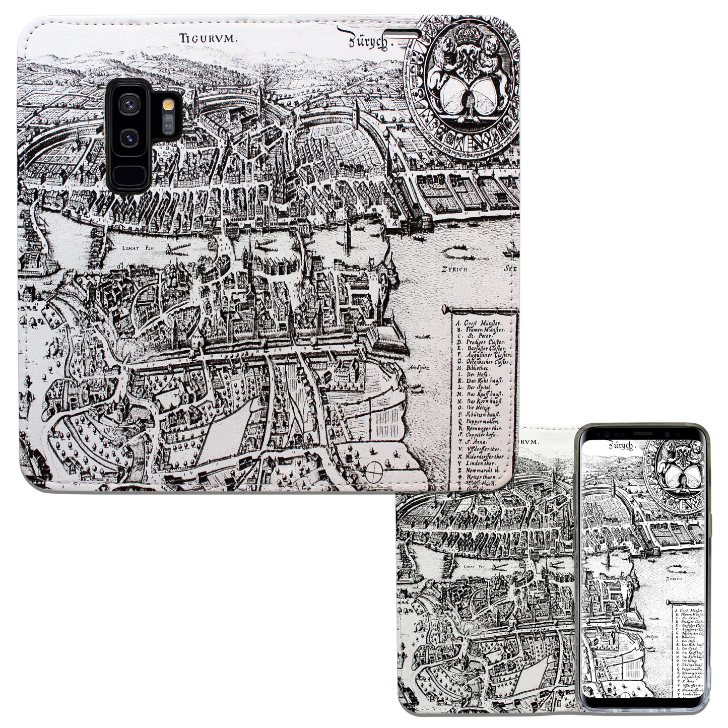 Zürich Merian Panorama Case für das Samsung Galaxy S9 Plus