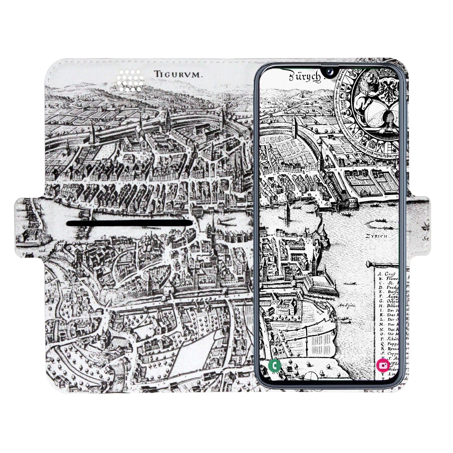 Zürich City von Oben Origami Case