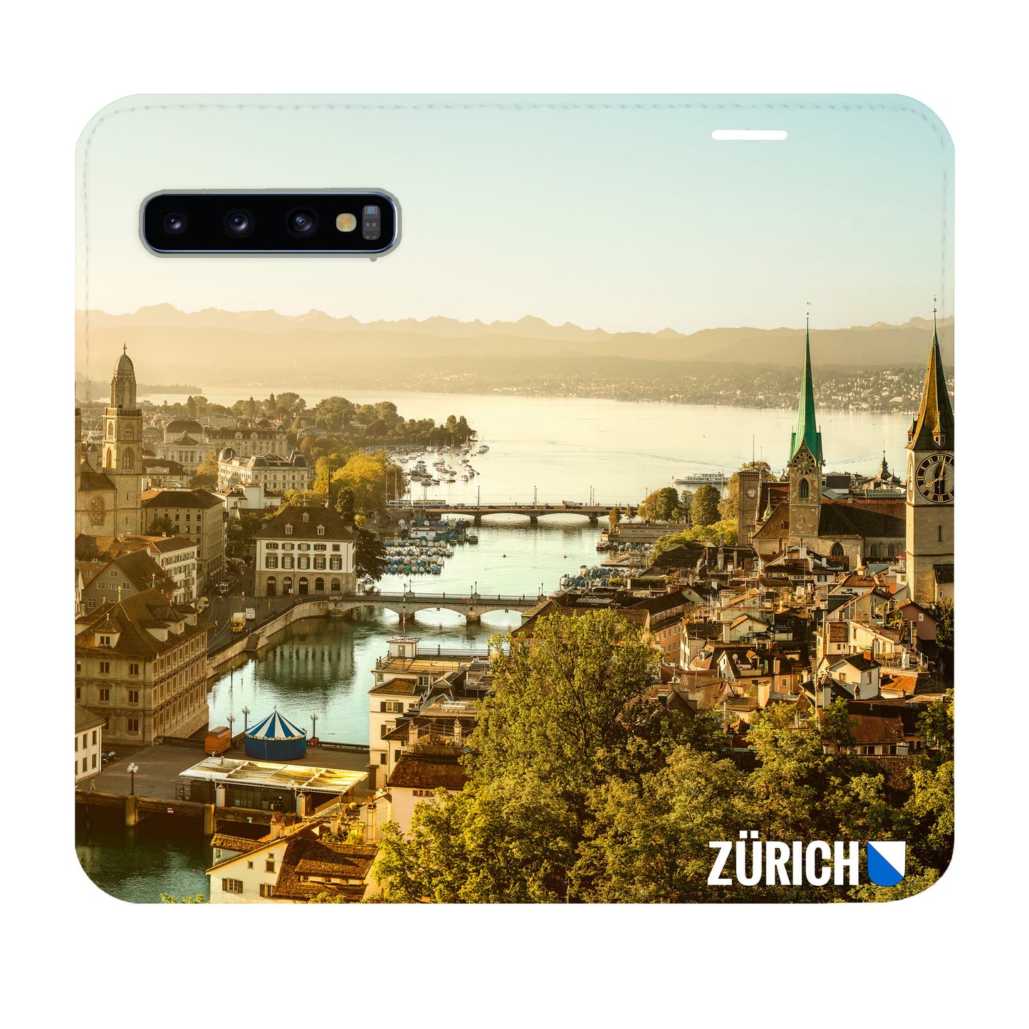 Zürich City von Oben Panorama Case für das Samsung Galaxy S10 Plus