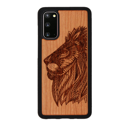 Löwen Eden Case aus Kirschholz für das Samsung Galaxy S20