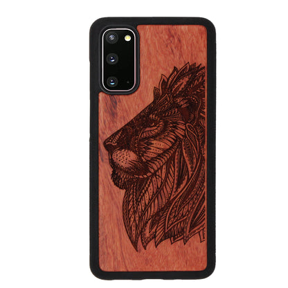 Löwen Eden Case aus Rosenholz für das Samsung Galaxy S20