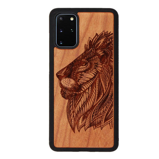 Lion Eden Case made with Cherry Wood for the Samsung Galaxy S20 Plus