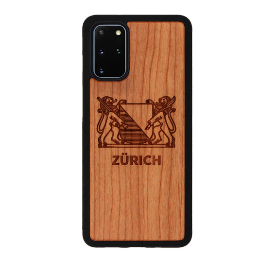 Zurich Coat of Arms Eden Case made with Cherry Wood for the Samsung Galaxy S20 Plus