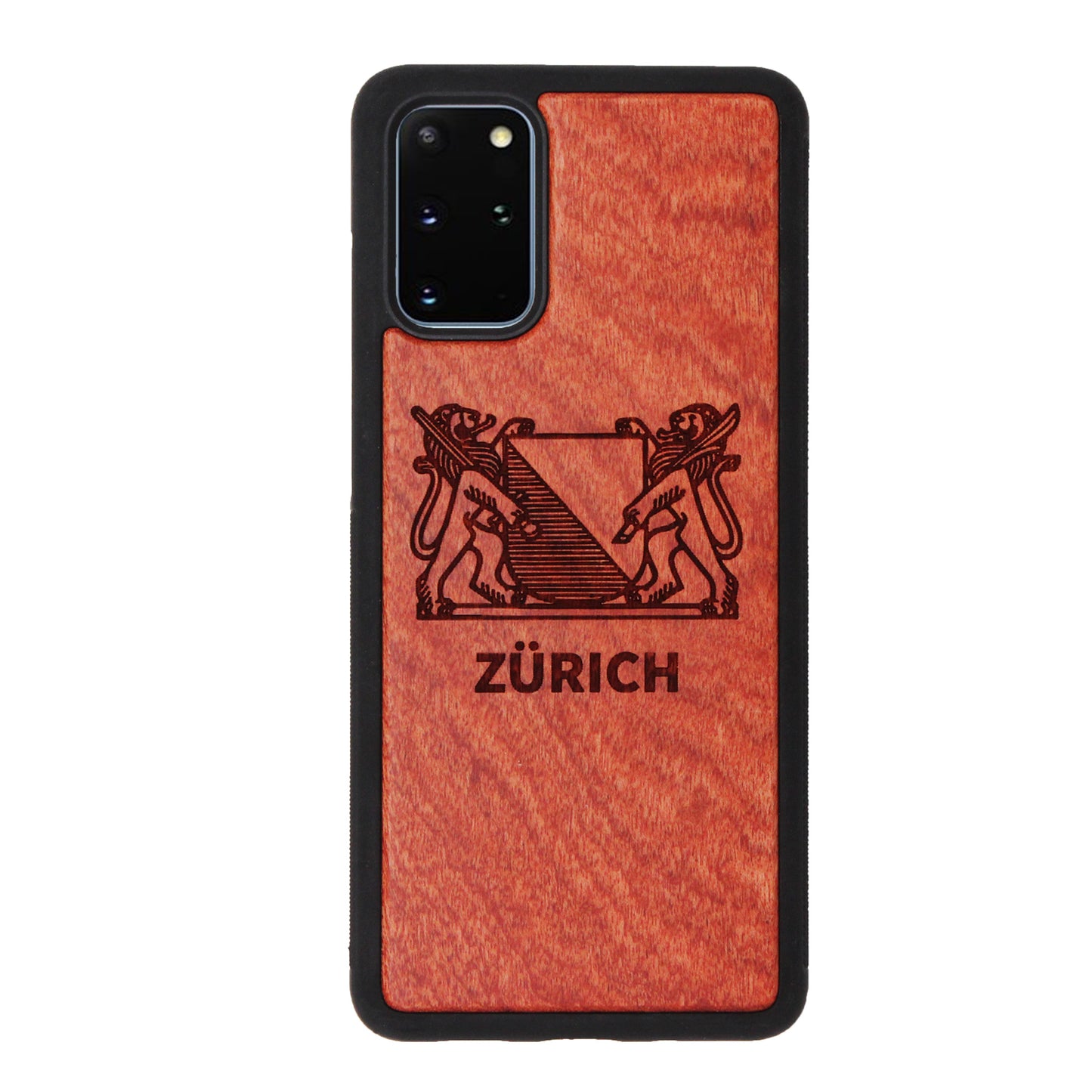 Zurich Coat of Arms Eden Case made with Rosewood for the Samsung Galaxy S20 Plus