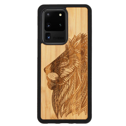 Löwen Eden Case aus Bambus für das Samsung Galaxy S20 Ultra