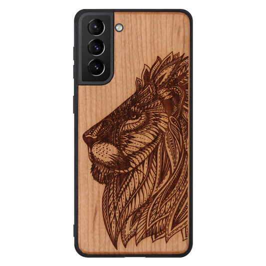 Löwen Eden Case aus Kirschholz für das Samsung Galaxy S21 Plus