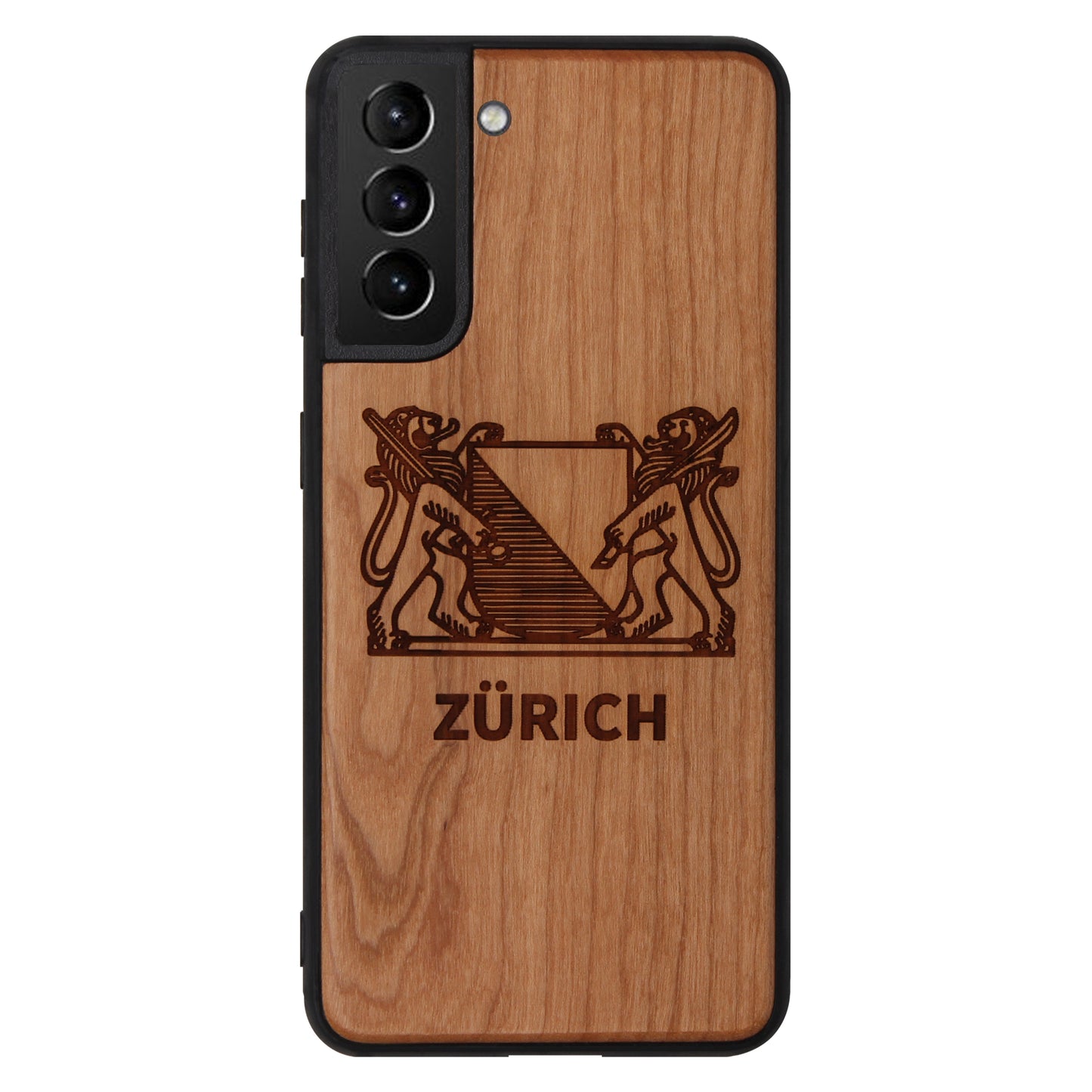 Zürich Wappen Eden Case aus Kirschholz für das Samsung Galaxy S21 Plus