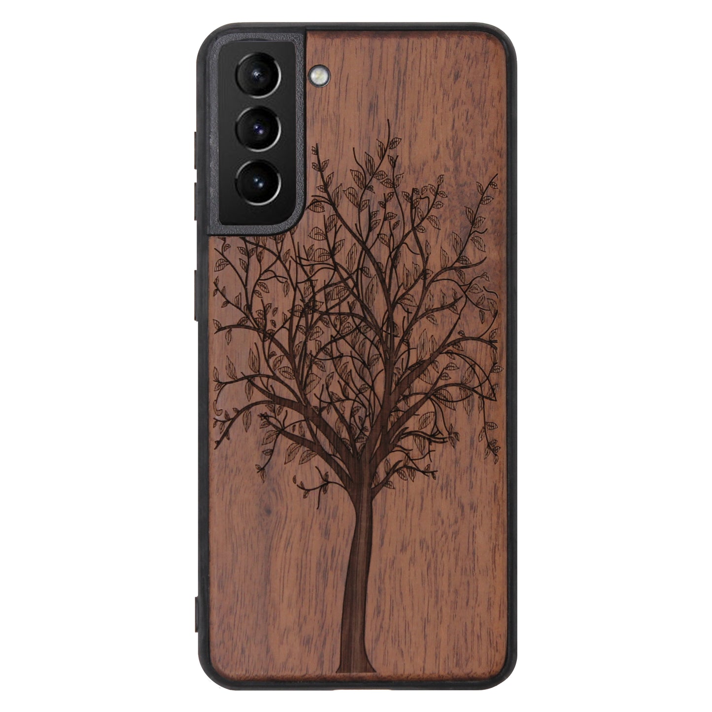 Lebensbaum Eden Case aus Nussholz für das Samsung Galaxy S21
