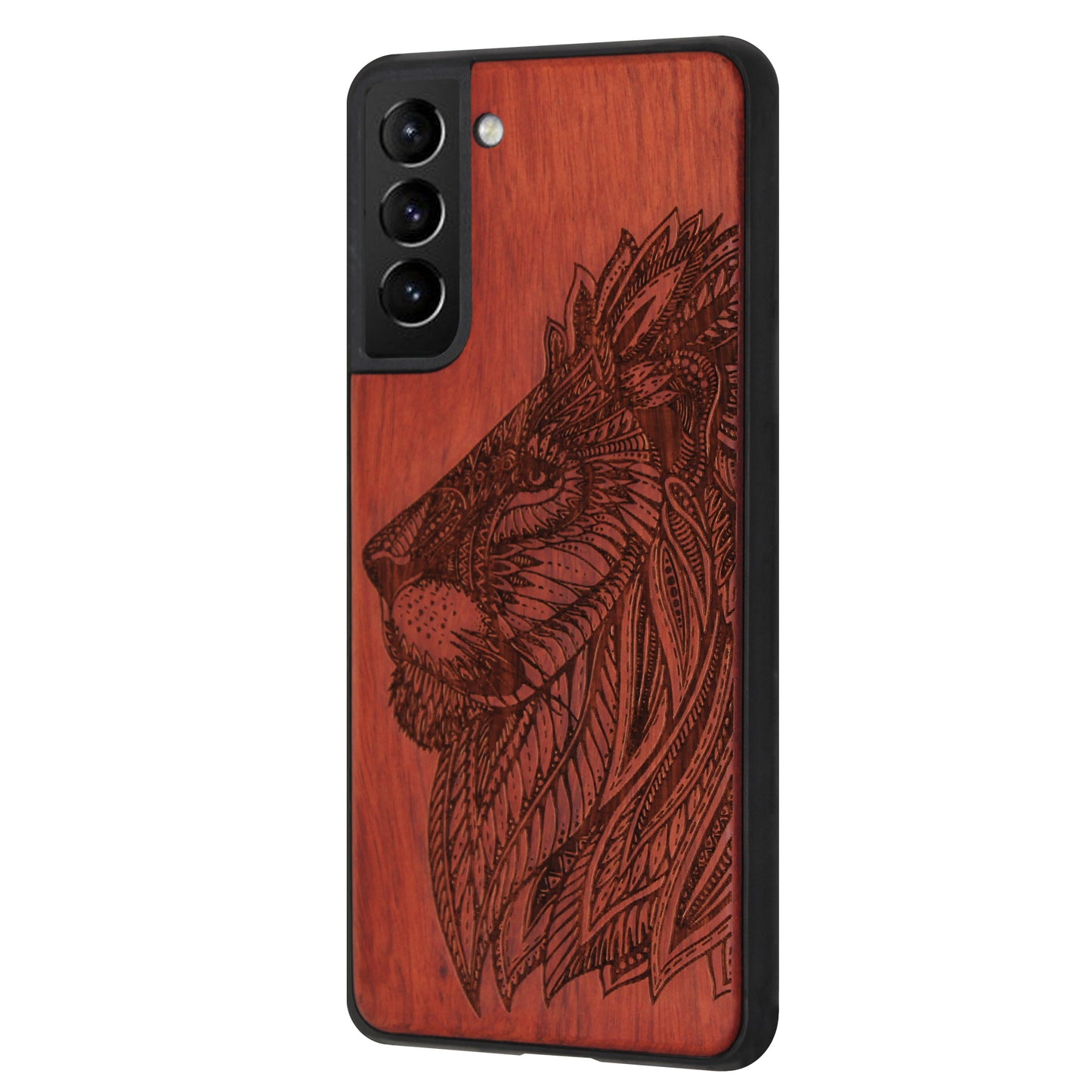 Löwen Eden Case aus Rosenholz für das Samsung Galaxy S22 Plus