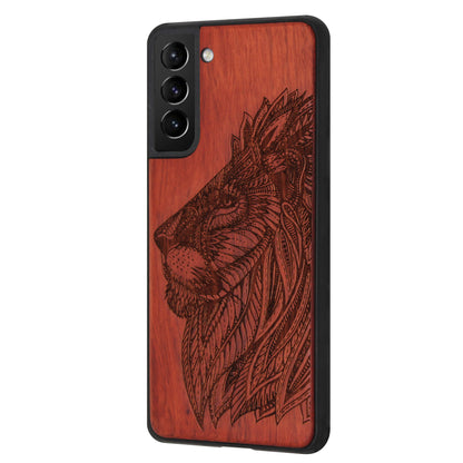 Löwen Eden Case aus Rosenholz für das Samsung Galaxy S22 Plus