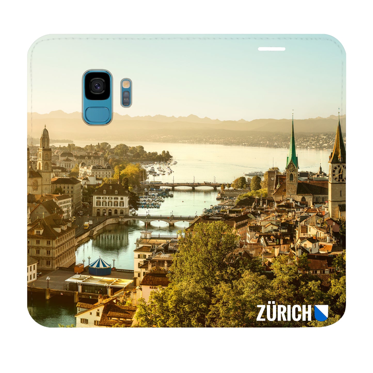 Zürich City von Oben Panorama Case für das Samsung Galaxy S9