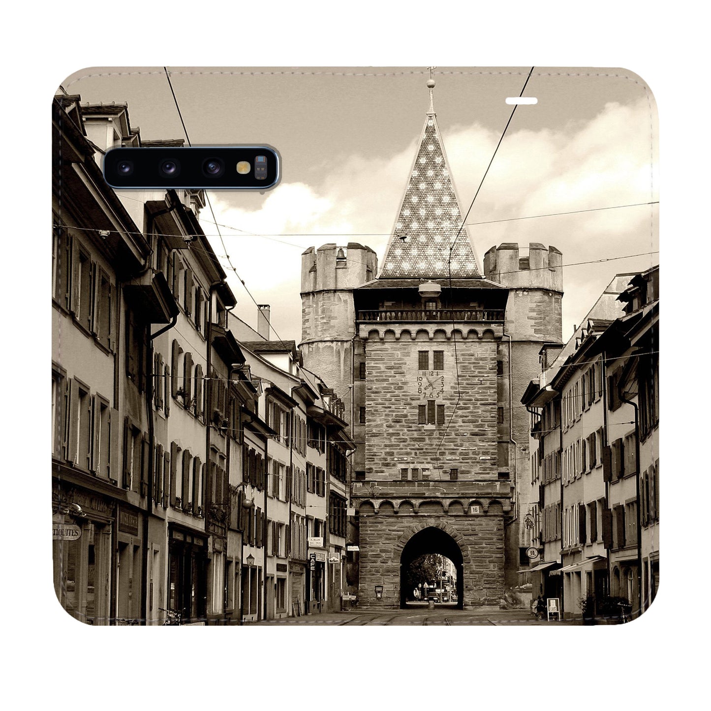 Basel City Spalentor Panorama Case für das Samsung Galaxy S10