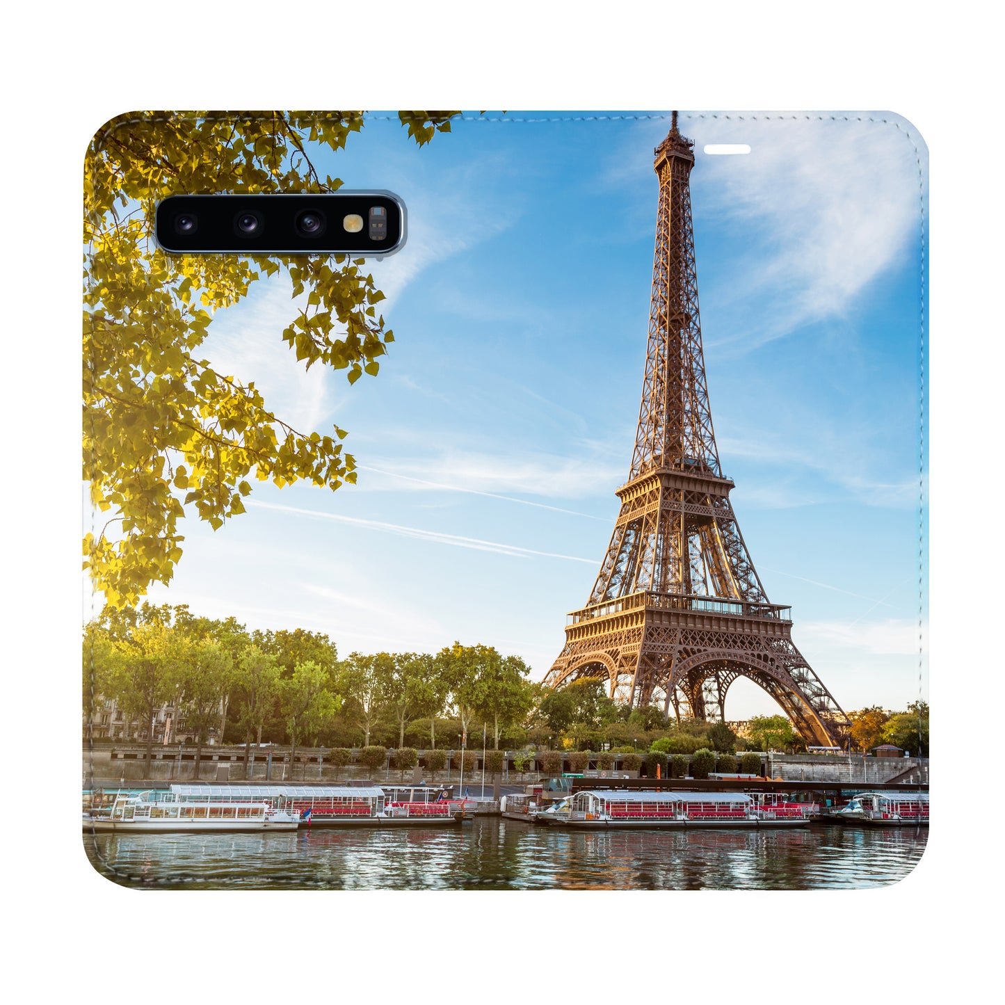 Paris City La Seine Panorama Case für das Samsung Galaxy S10