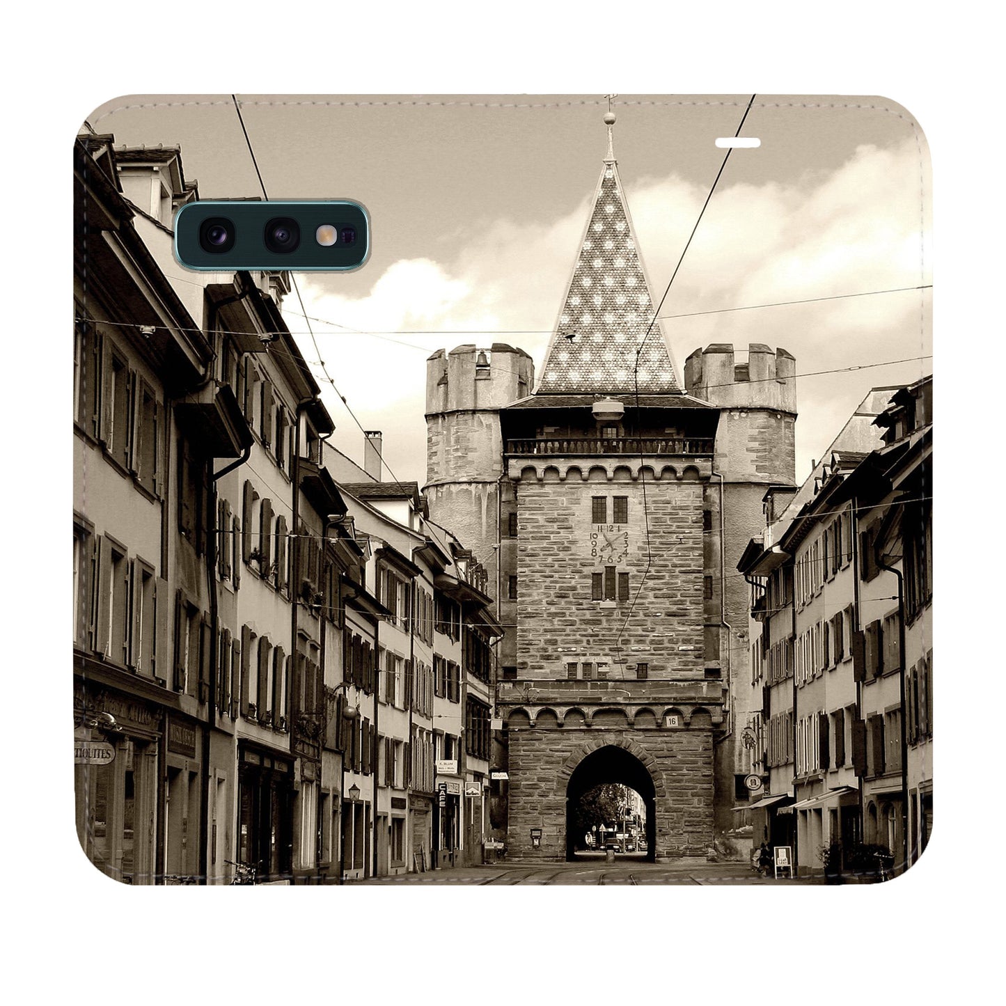 Basel City Spalentor Panorama Case für das Samsung Galaxy S10e