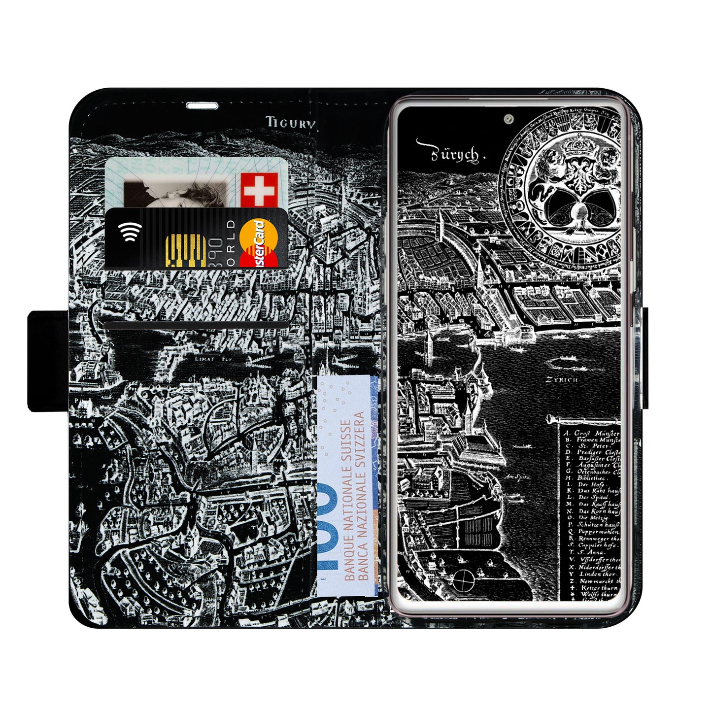 Zürich Merian Negativ Victor Case für das Samsung Galaxy S21 Plus