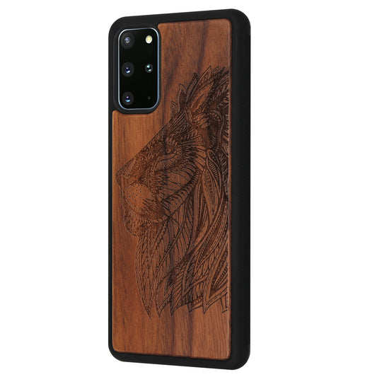 Lion Eden Case made with Walnut Wood for the Samsung Galaxy S20 Plus