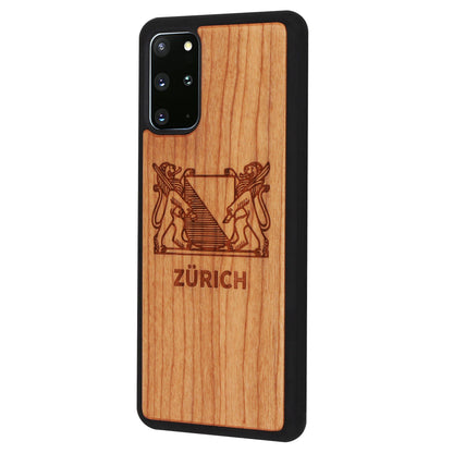 Zürich Wappen Eden Case aus Kirschholz für das Samsung Galaxy S20 Plus