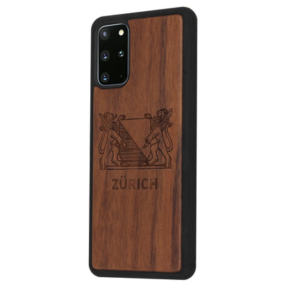 Zürich Wappen Eden Case aus Nussholz für das Samsung Galaxy S20 Plus