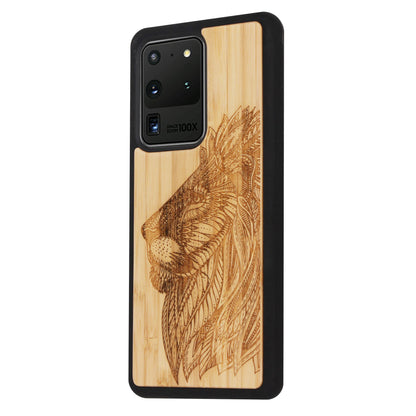 Löwen Eden Case aus Bambus für das Samsung Galaxy S20 Ultra