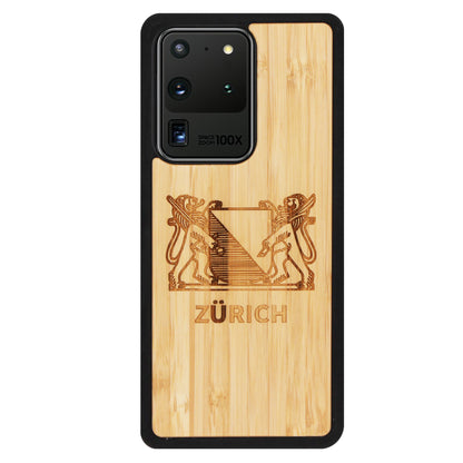 Zürich Wappen Eden Case aus Bambus für das Samsung Galaxy S20 Ultra