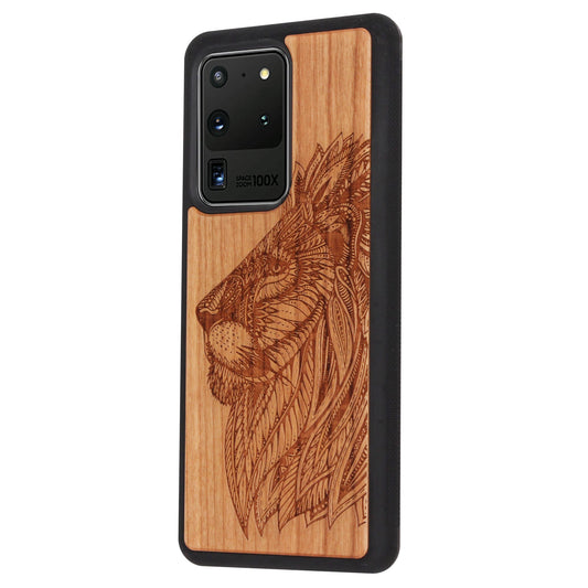 Löwen Eden Case aus Kirschholz für das Samsung Galaxy S20 Ultra